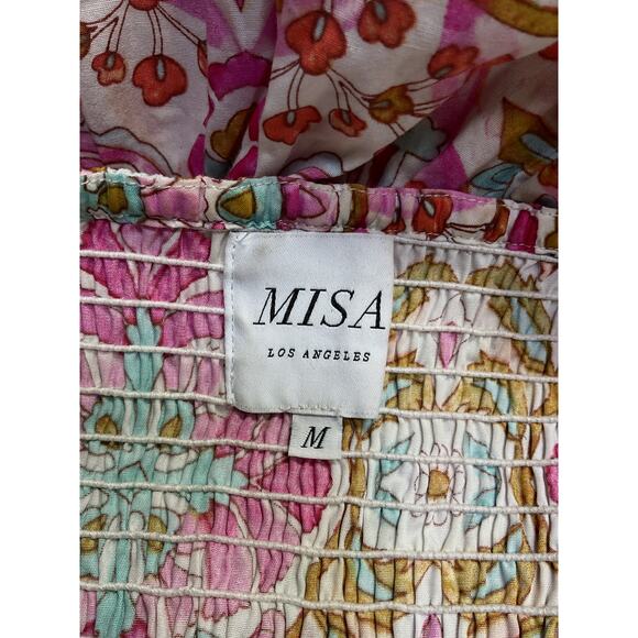 Misa Los Angeles 'Kayla' Pink Cotton Dress Size M - Picture 4 of 5